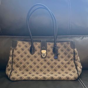 Authentic Black Signature Dooney & Bourke Double Long Handle